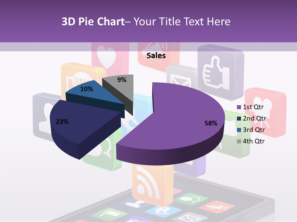 Blue Tweet Network PowerPoint Template
