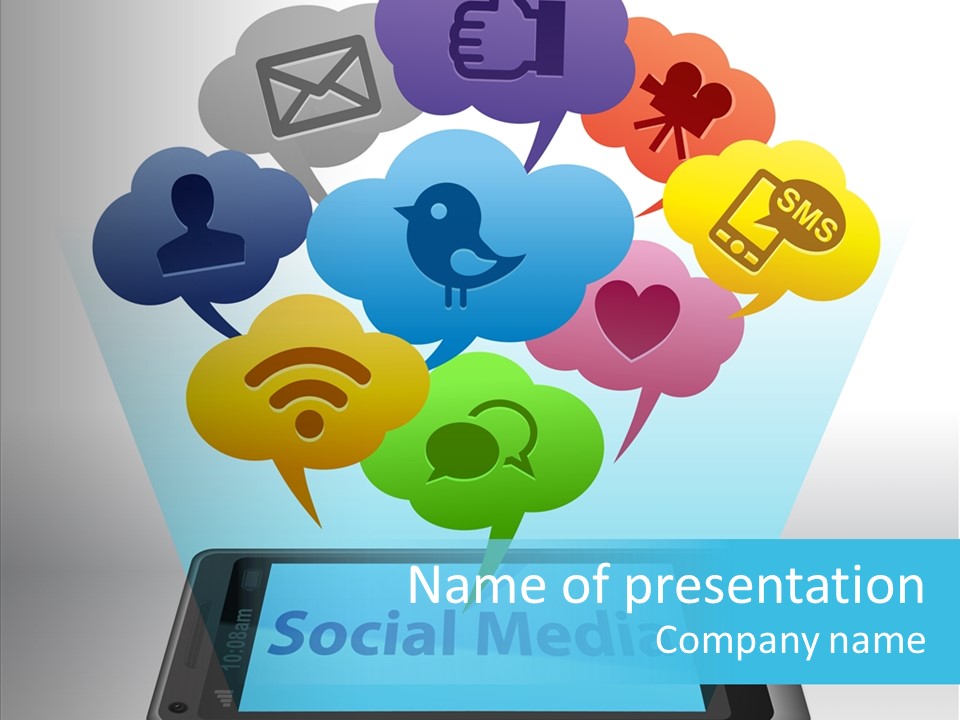 Video Movie Cloud PowerPoint Template