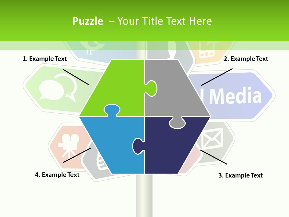 Envelope Social Share PowerPoint Template