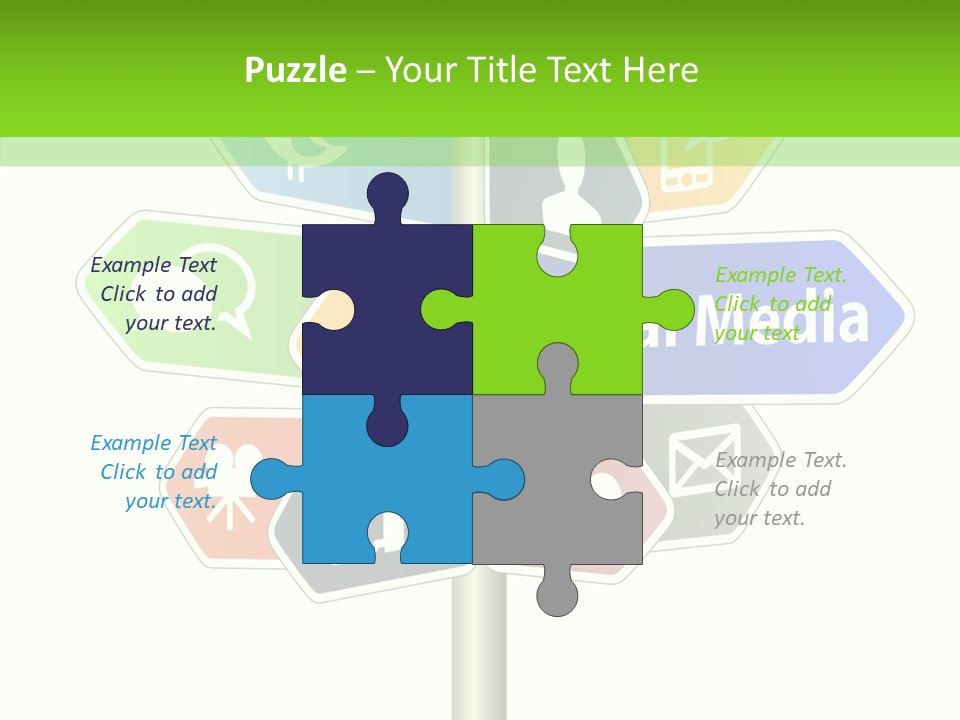 Envelope Social Share PowerPoint Template