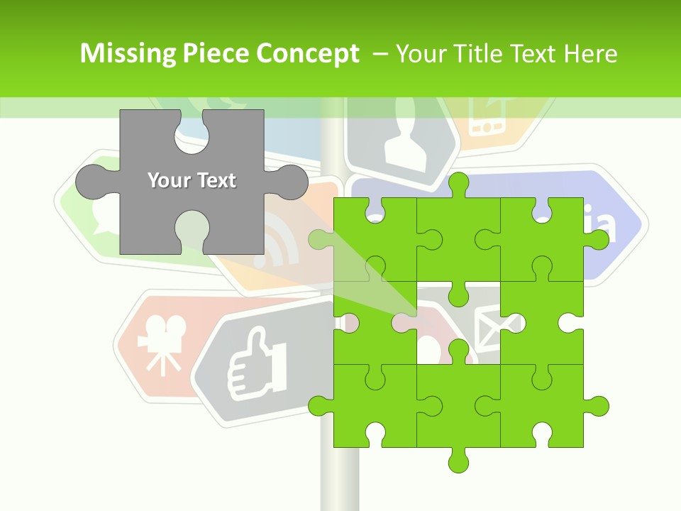 Envelope Social Share PowerPoint Template