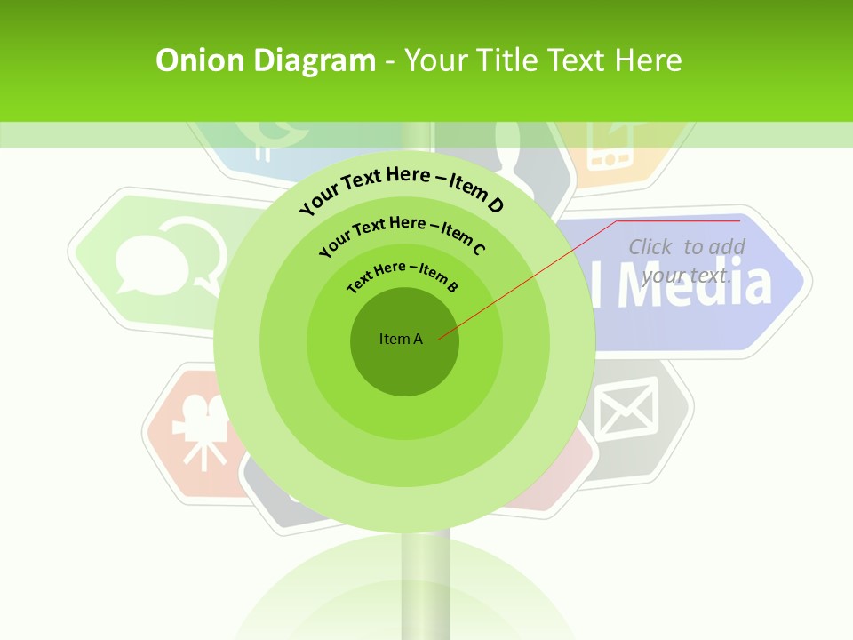 Envelope Social Share PowerPoint Template