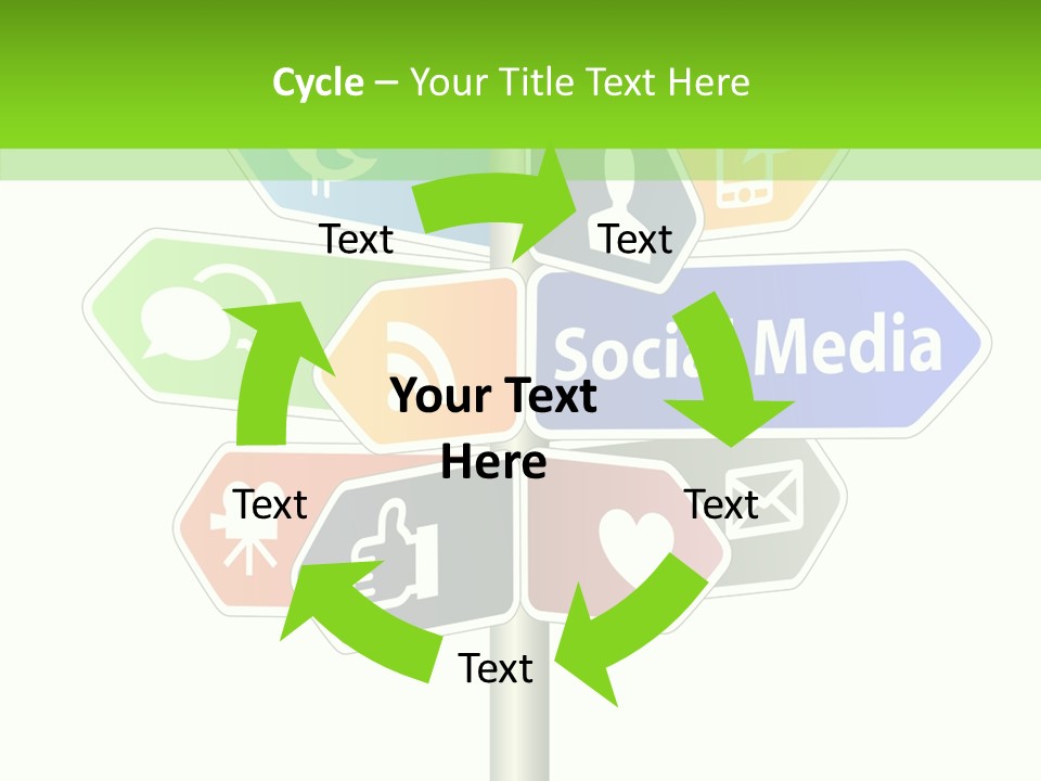 Envelope Social Share PowerPoint Template