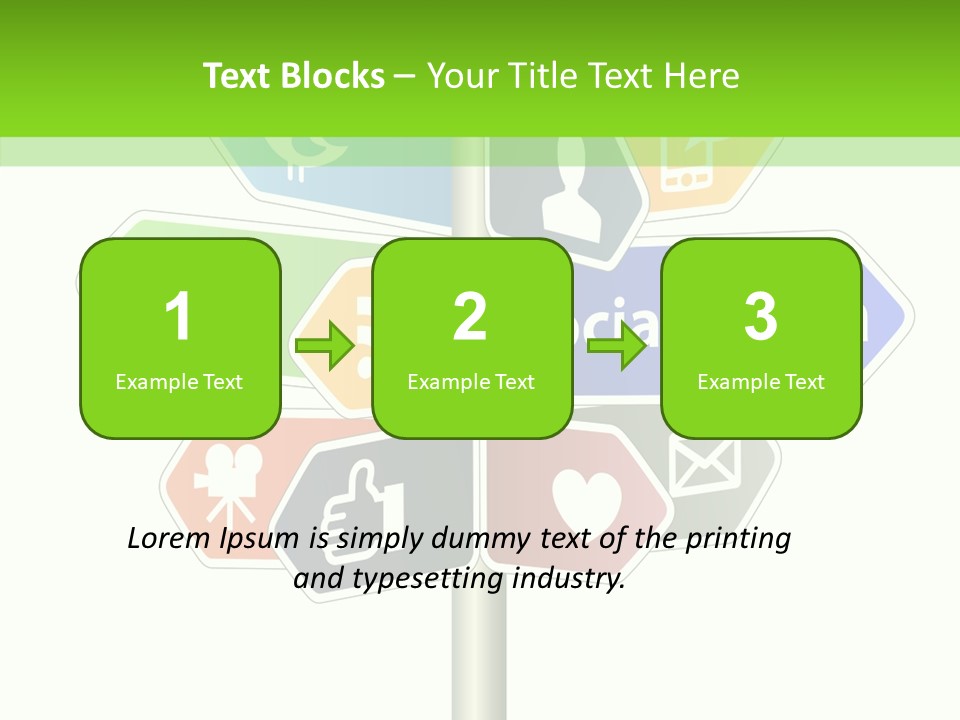 Envelope Social Share PowerPoint Template