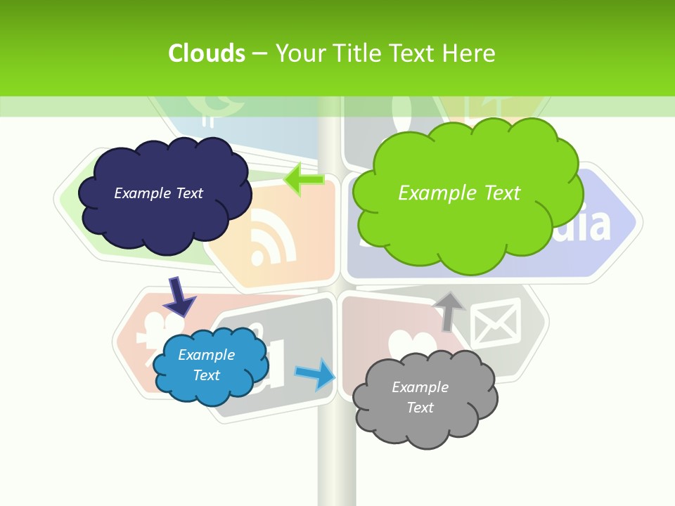 Envelope Social Share PowerPoint Template
