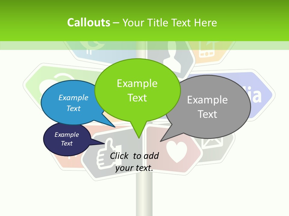 Envelope Social Share PowerPoint Template