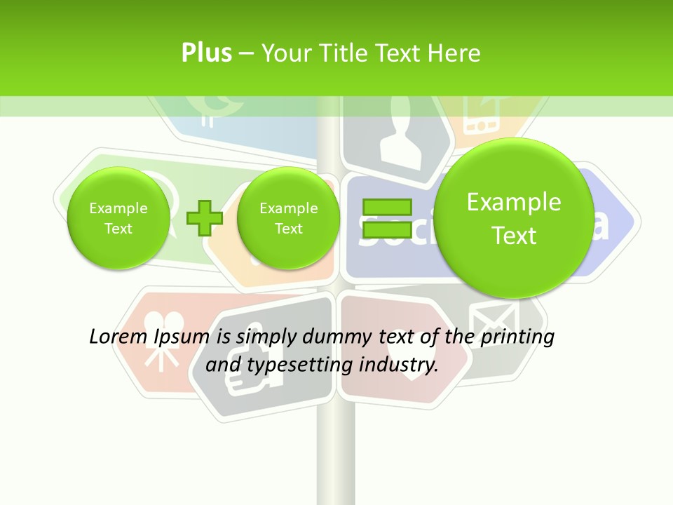 Envelope Social Share PowerPoint Template
