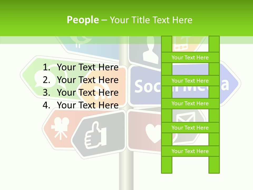 Envelope Social Share PowerPoint Template