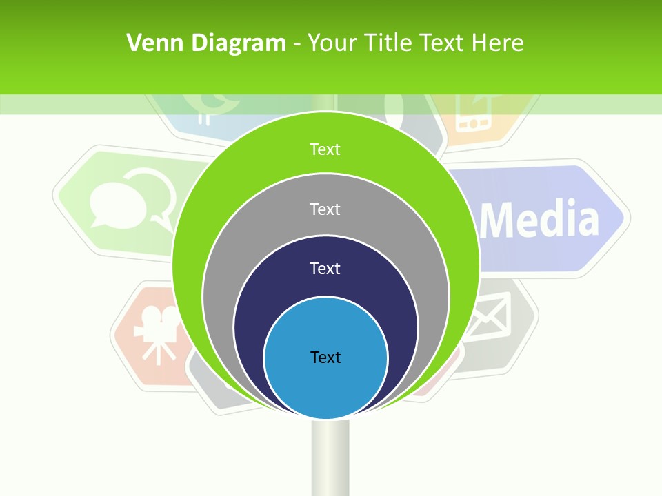 Envelope Social Share PowerPoint Template