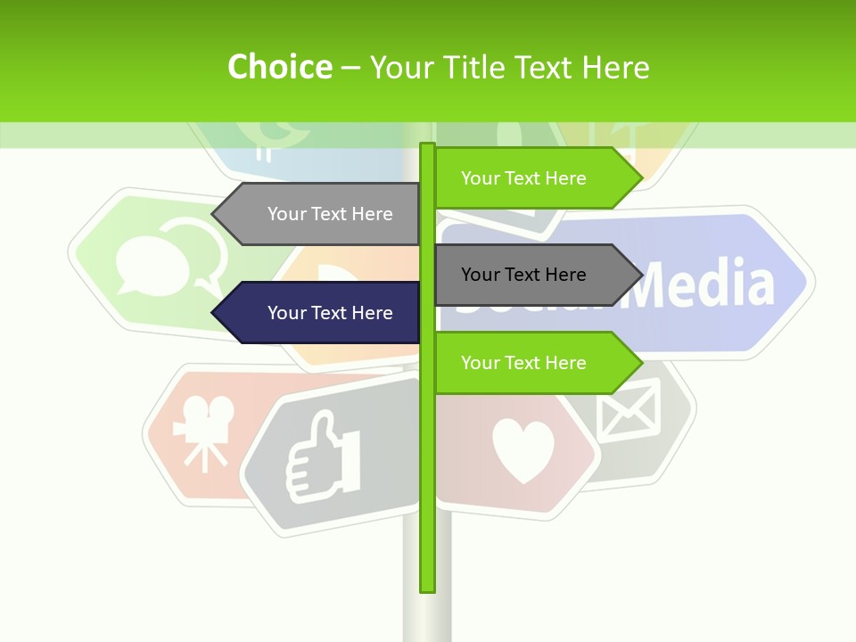 Envelope Social Share PowerPoint Template