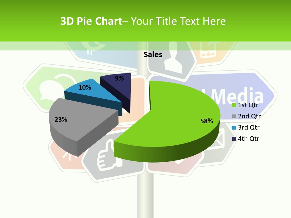 Envelope Social Share PowerPoint Template