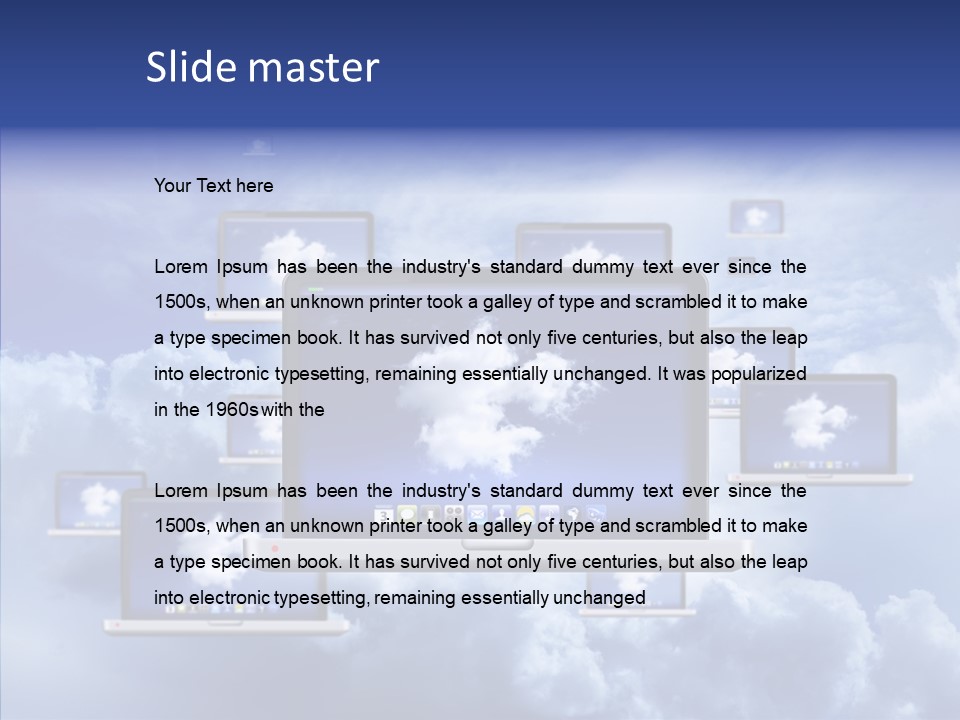 Serveur Multim Ordinateur Portable PowerPoint Template