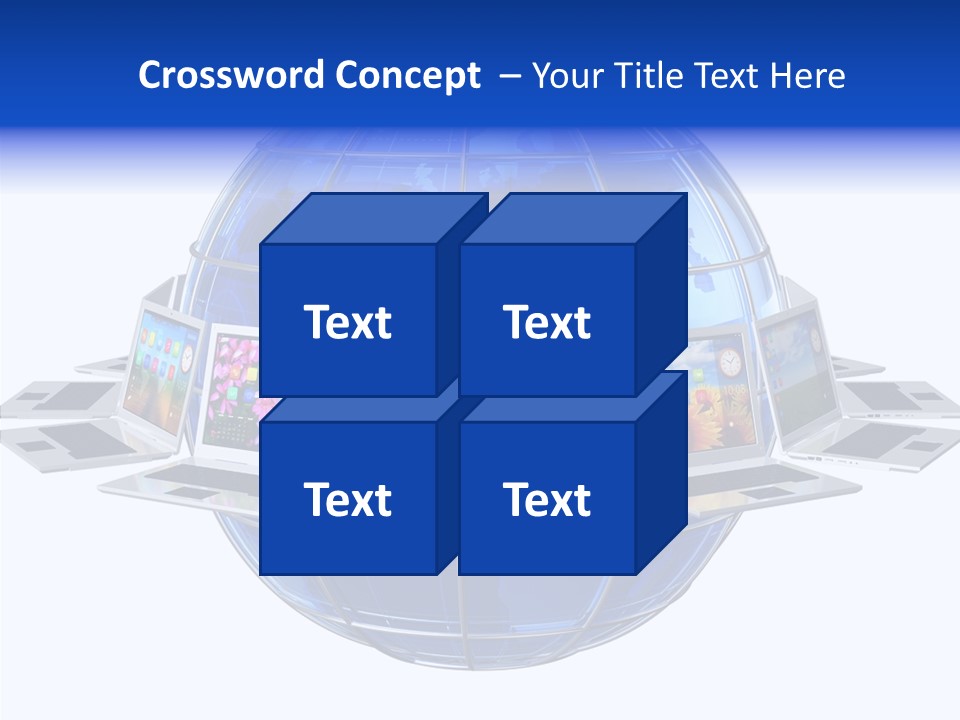 Globe White Background PowerPoint Template