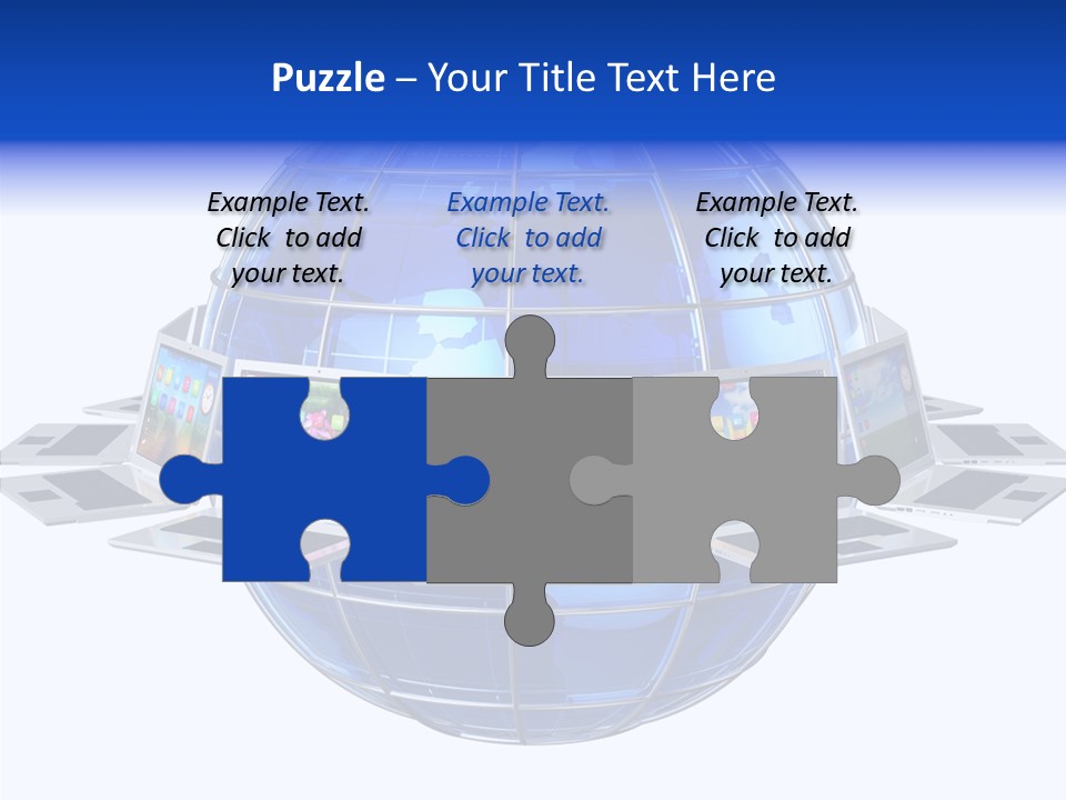 Globe White Background PowerPoint Template