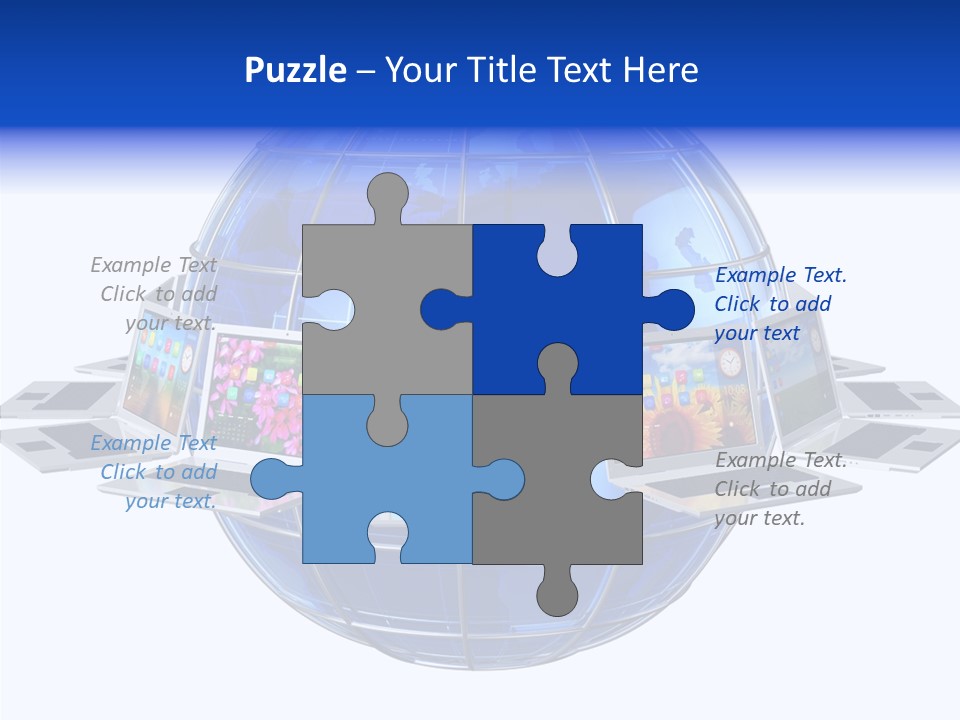 Globe White Background PowerPoint Template