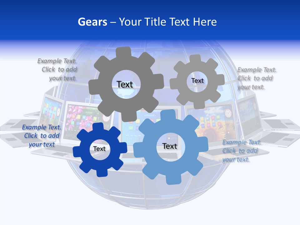 Globe White Background PowerPoint Template