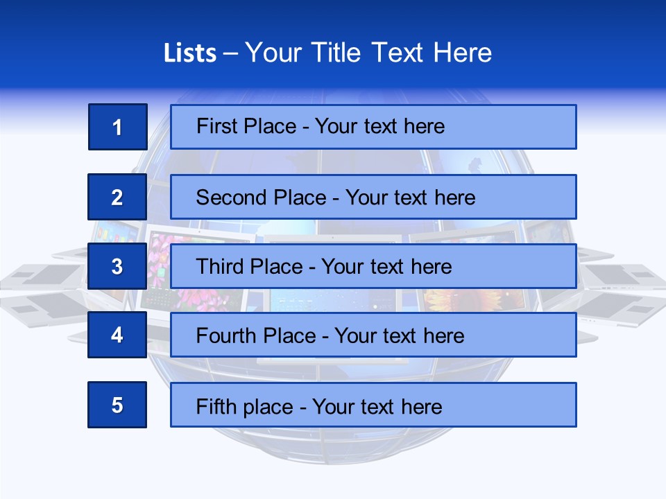 Globe White Background PowerPoint Template
