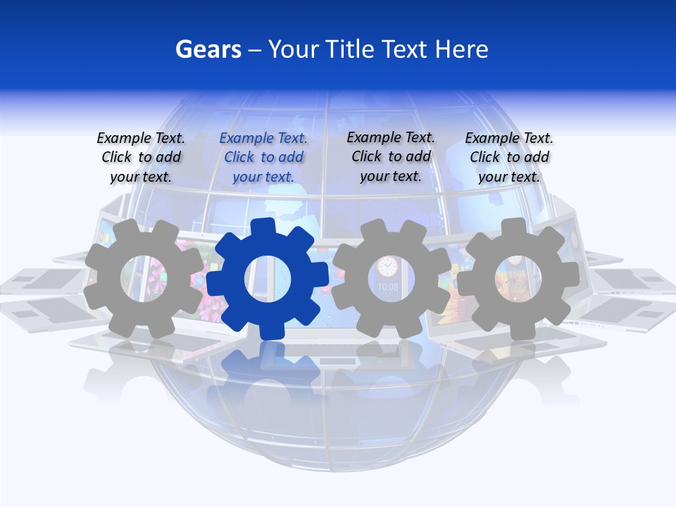 Globe White Background PowerPoint Template