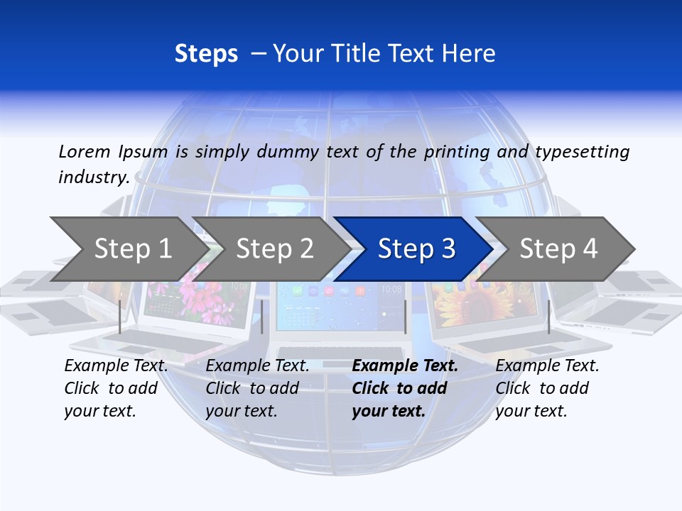 Globe White Background PowerPoint Template