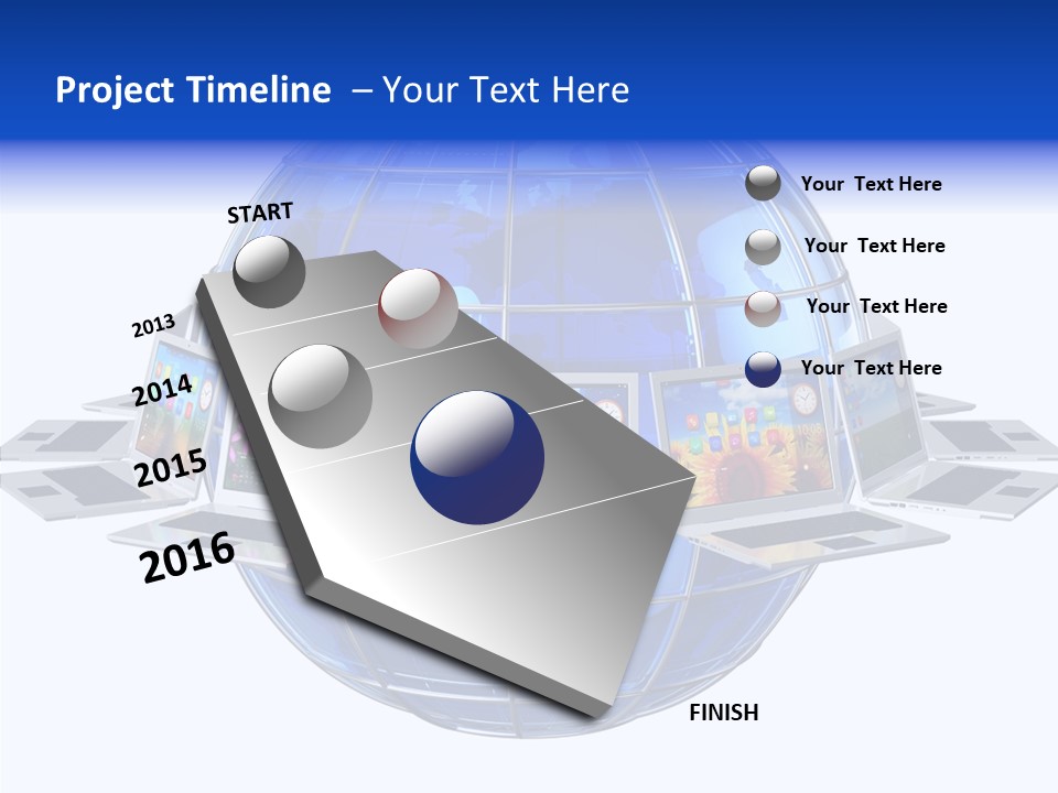 Globe White Background PowerPoint Template