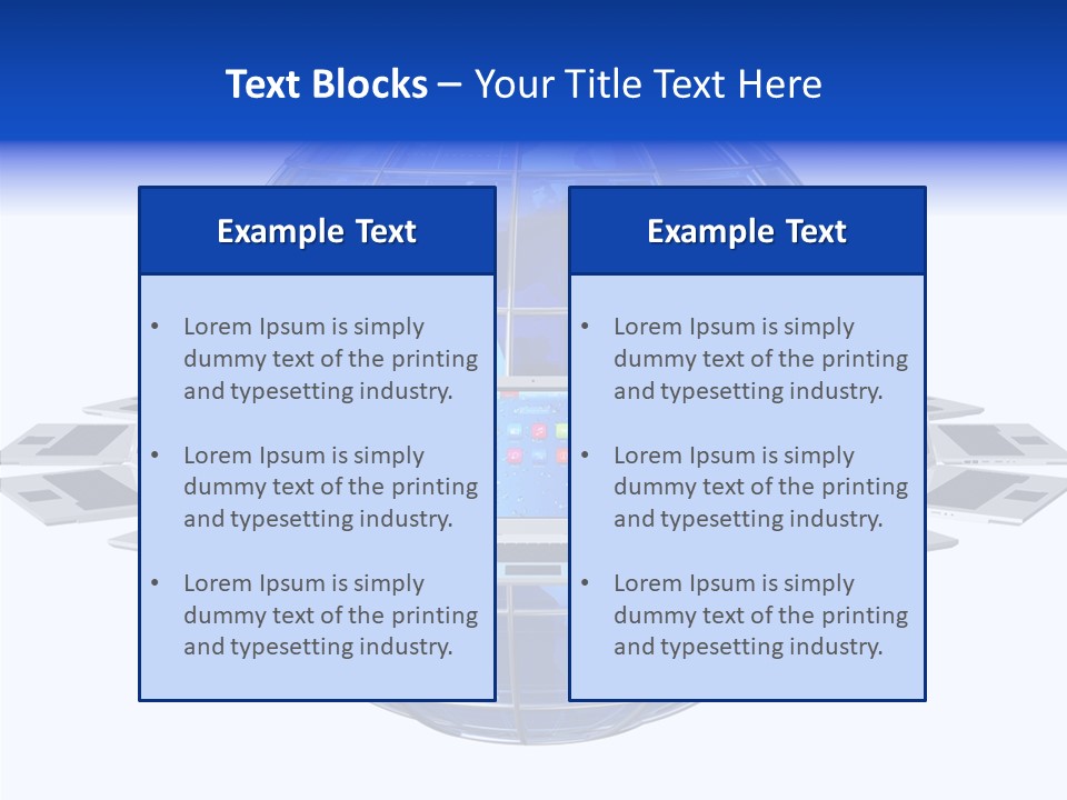 Globe White Background PowerPoint Template