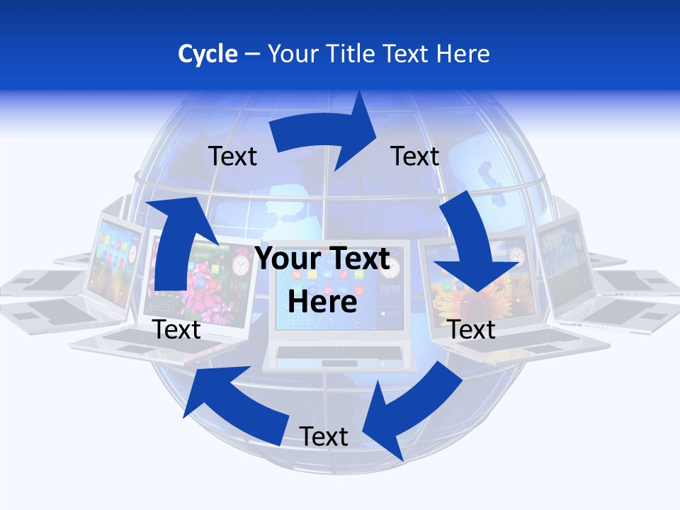 Globe White Background PowerPoint Template