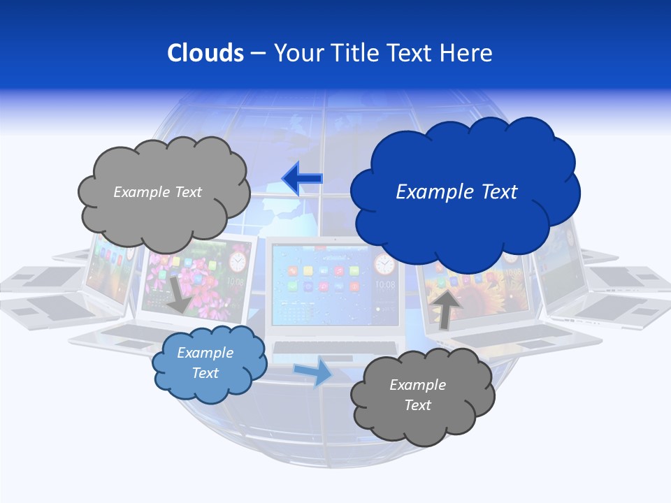 Globe White Background PowerPoint Template