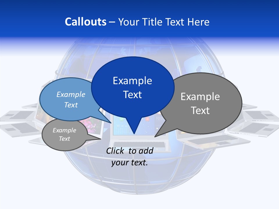 Globe White Background PowerPoint Template