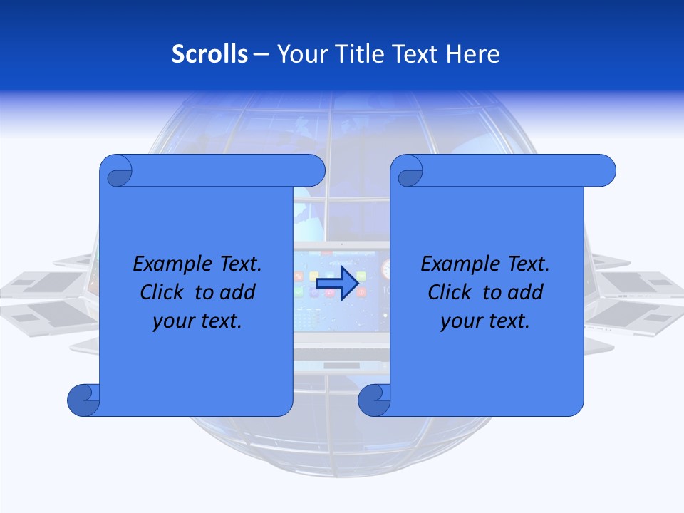 Globe White Background PowerPoint Template