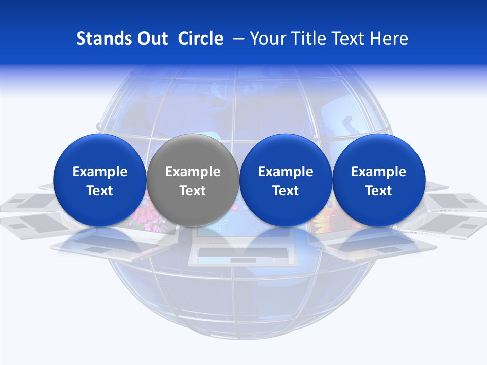 Globe White Background PowerPoint Template