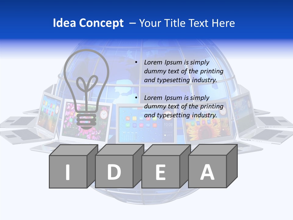 Globe White Background PowerPoint Template