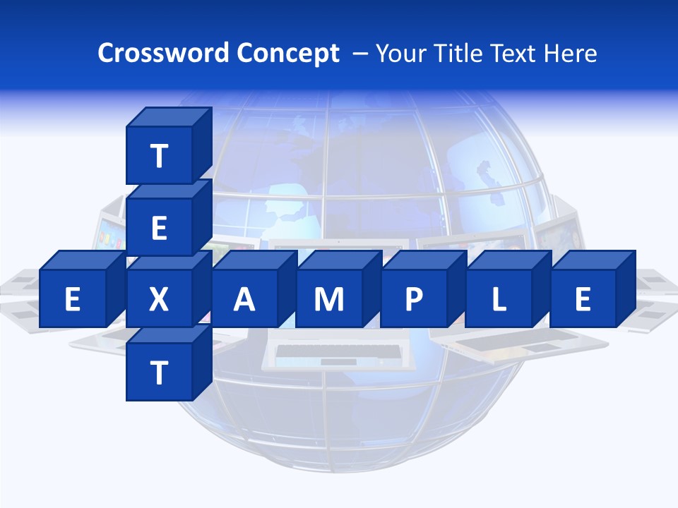 Globe White Background PowerPoint Template