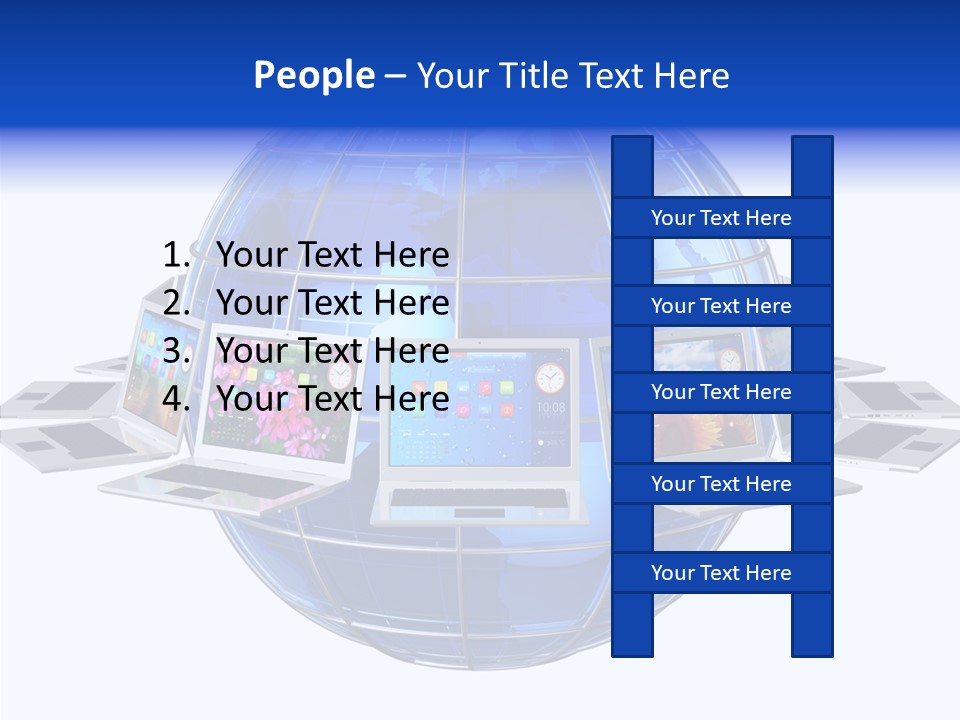 Globe White Background PowerPoint Template