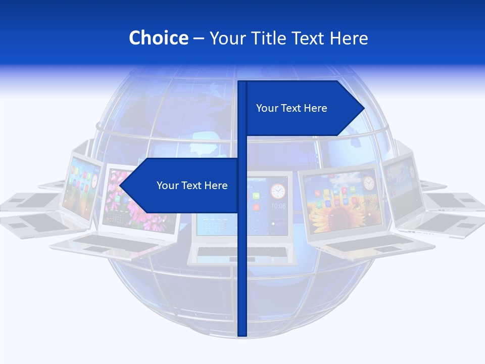 Globe White Background PowerPoint Template