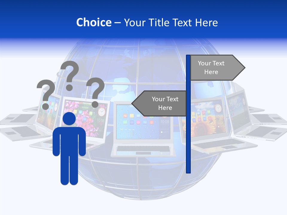 Globe White Background PowerPoint Template