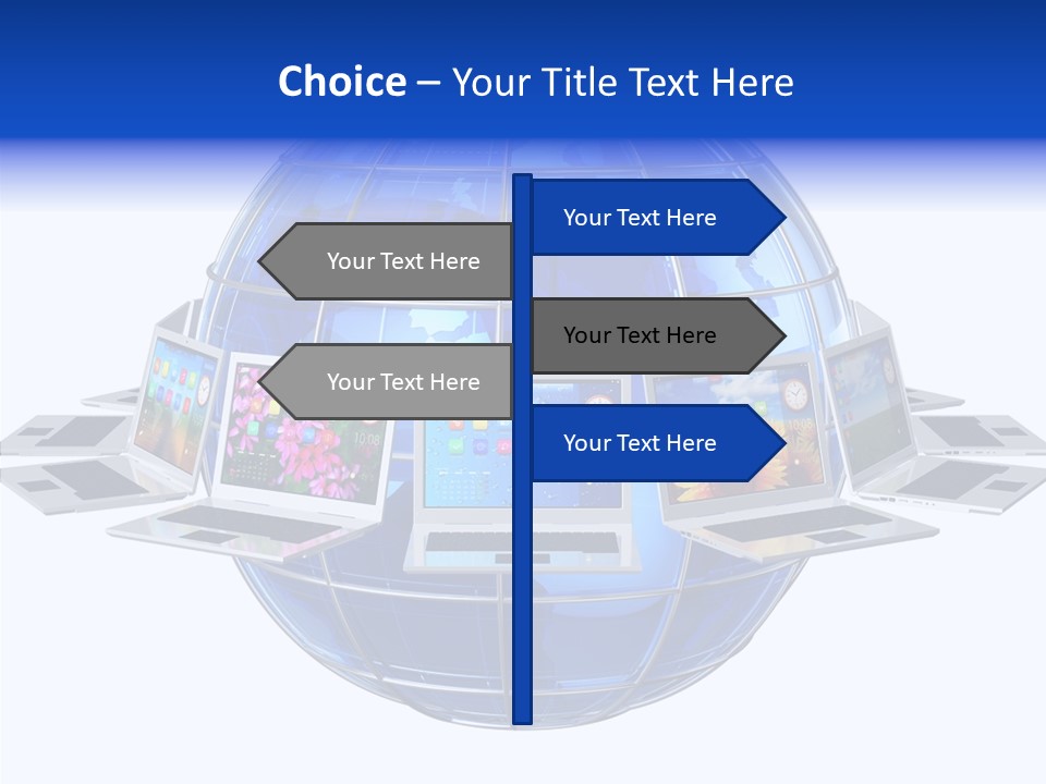 Globe White Background PowerPoint Template