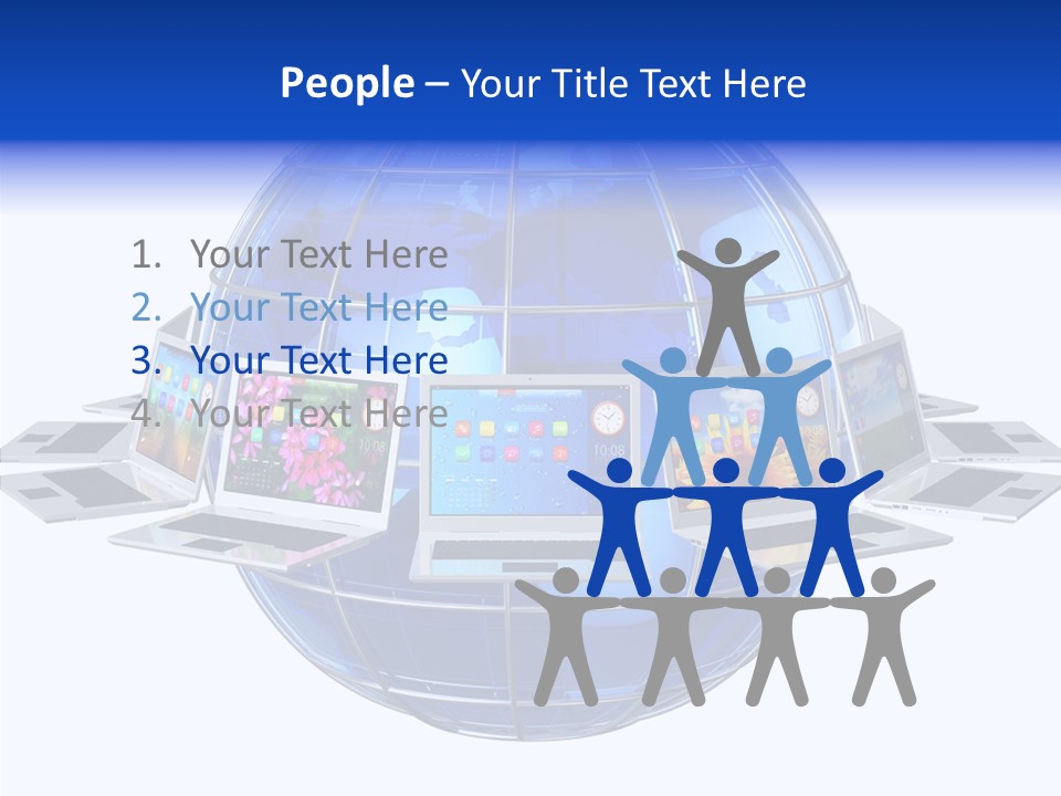 Globe White Background PowerPoint Template