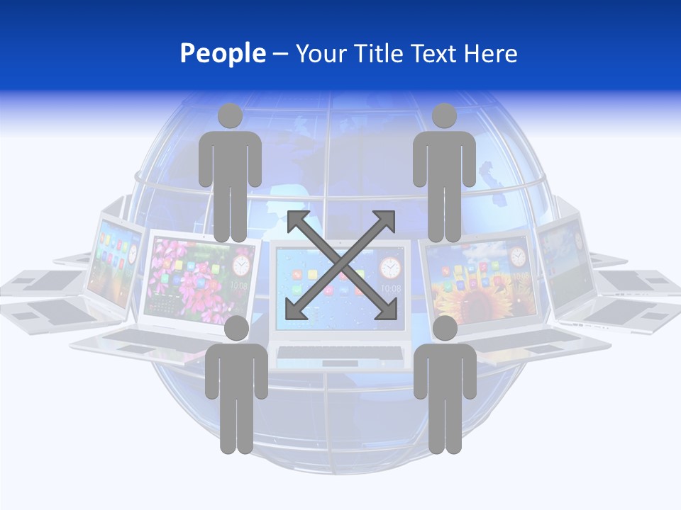 Globe White Background PowerPoint Template