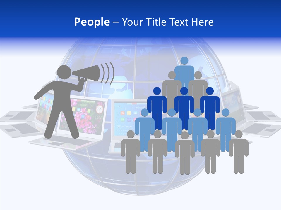 Globe White Background PowerPoint Template