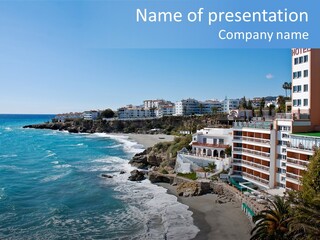 Place Coastline Sea PowerPoint Template