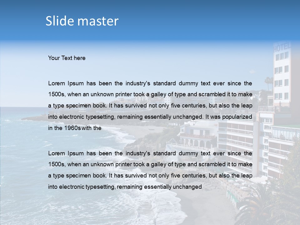 Place Coastline Sea PowerPoint Template