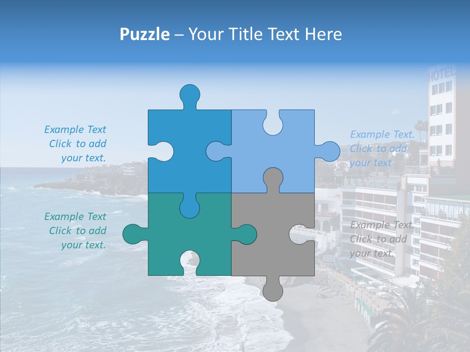 Place Coastline Sea PowerPoint Template