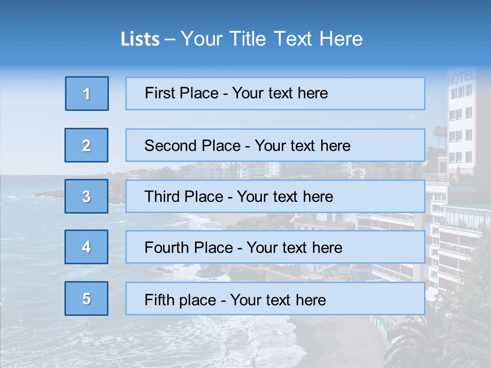 Place Coastline Sea PowerPoint Template
