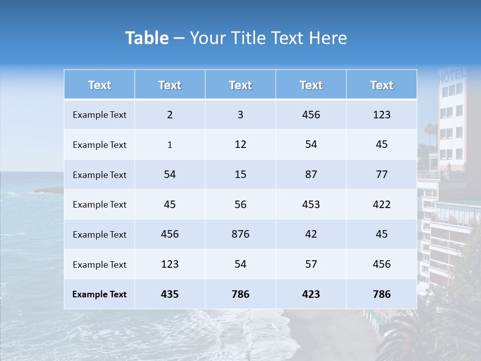 Place Coastline Sea PowerPoint Template