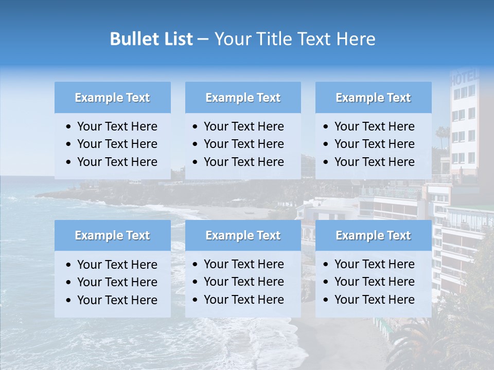 Place Coastline Sea PowerPoint Template