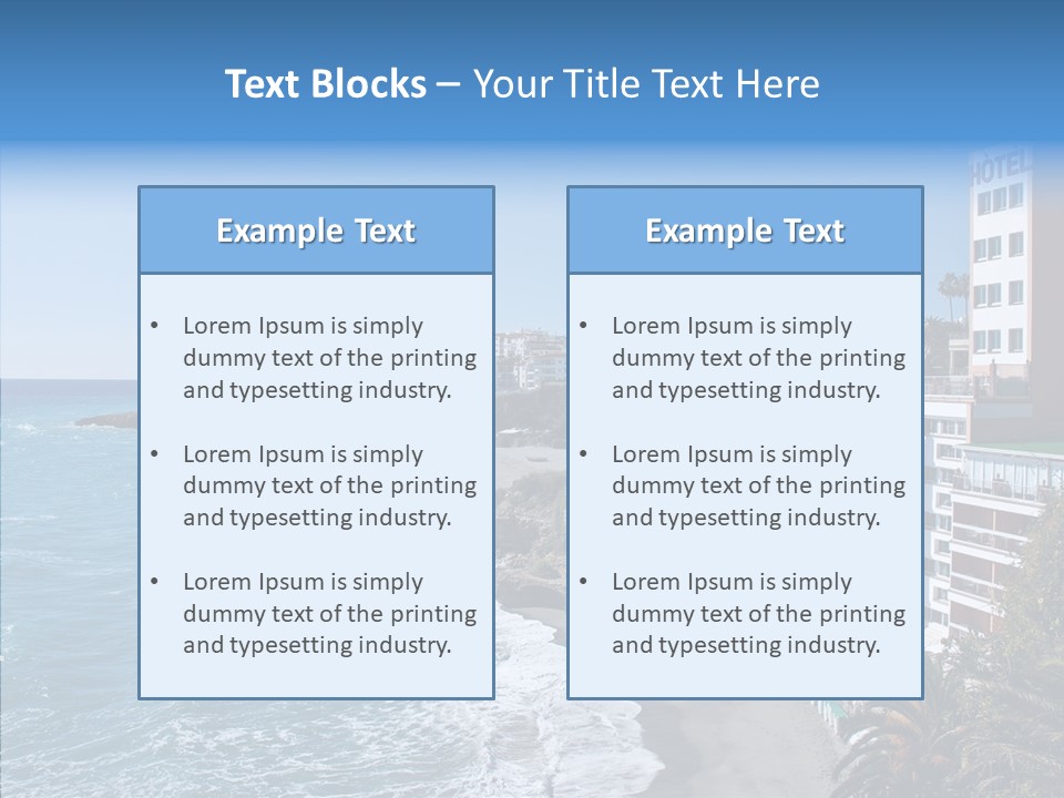 Place Coastline Sea PowerPoint Template