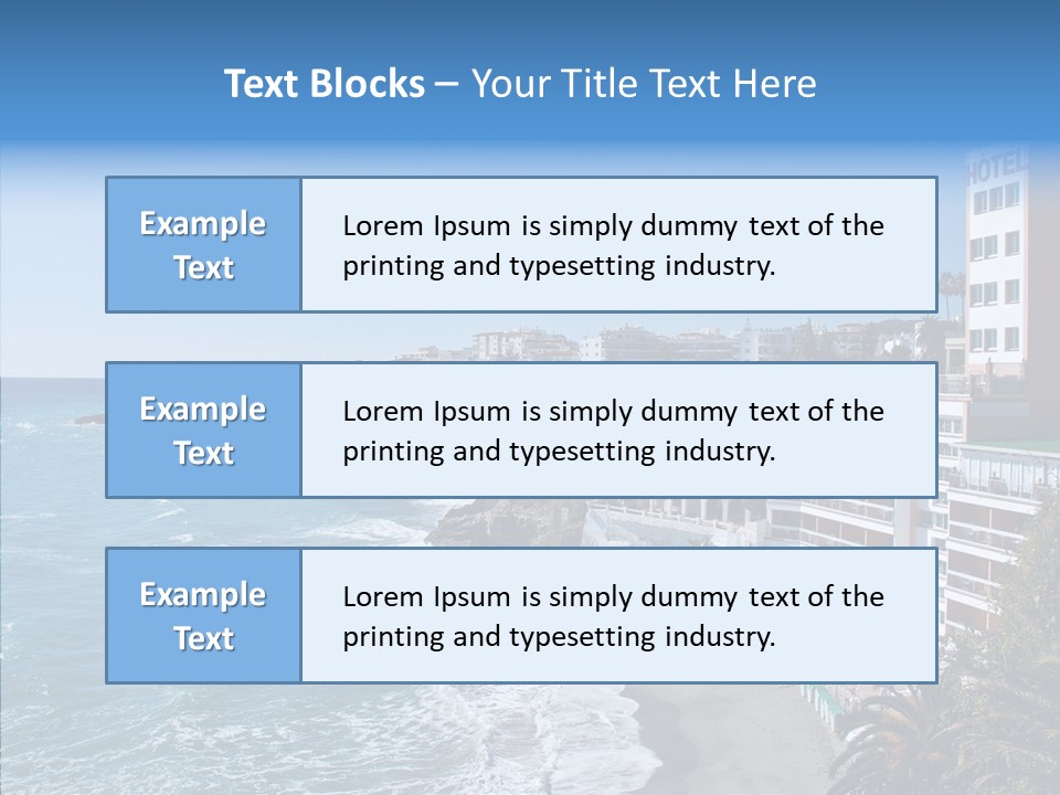 Place Coastline Sea PowerPoint Template