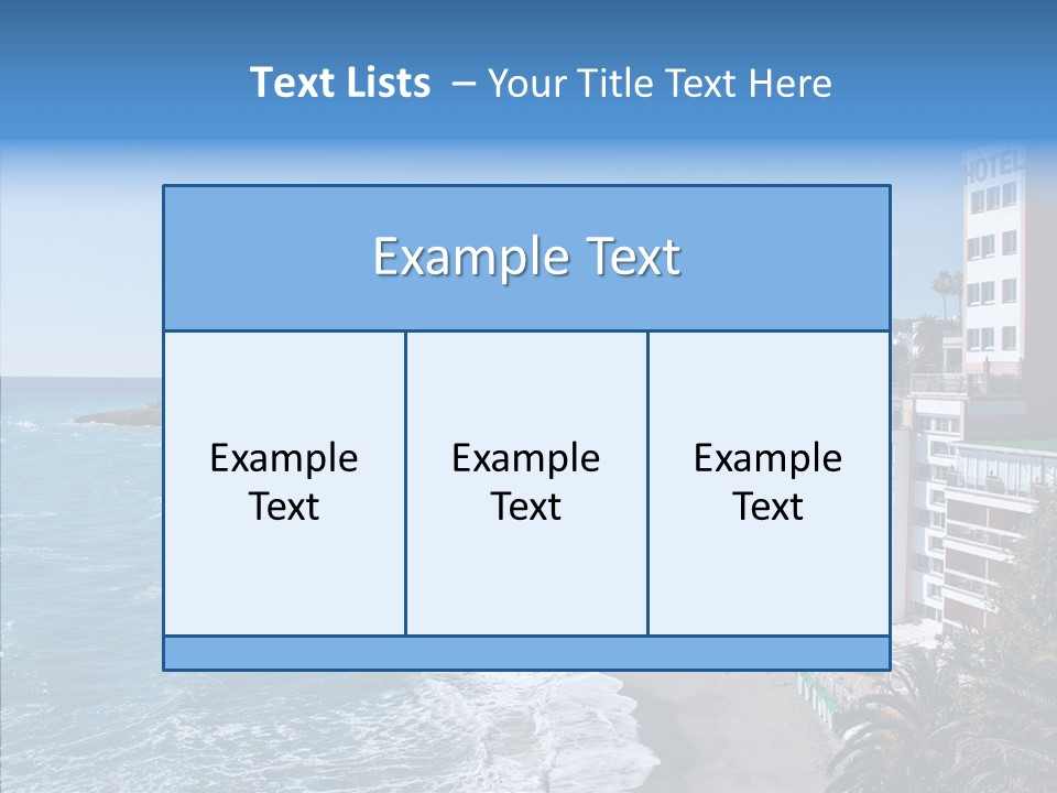 Place Coastline Sea PowerPoint Template