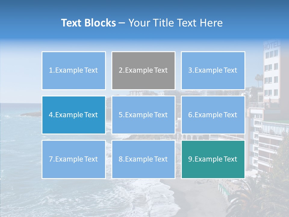 Place Coastline Sea PowerPoint Template