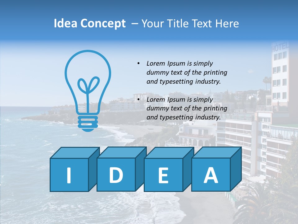 Place Coastline Sea PowerPoint Template